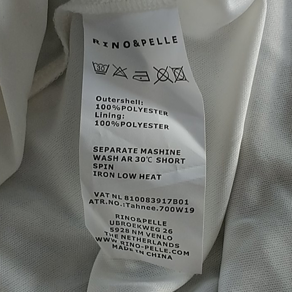 Rhino & Pelle, Black/White Mesh Dress, Sz M - Picture 8 of 12